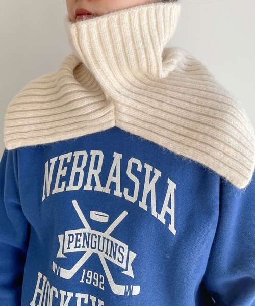 LOWRYS FARM（ローリーズファーム）の「ニットネックウォーマー　976150（ネックウォーマー/スヌード・レディース・アイボリー/グレー・FREE）」の17枚目の写真