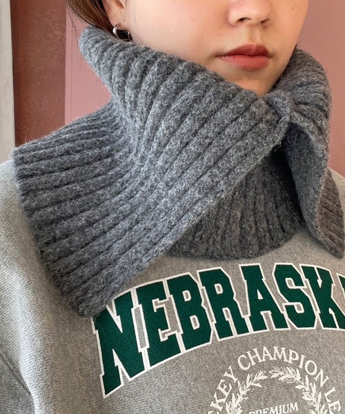 LOWRYS FARM（ローリーズファーム）の「ニットネックウォーマー　976150（ネックウォーマー/スヌード・レディース・アイボリー/グレー・FREE）」の20枚目の写真