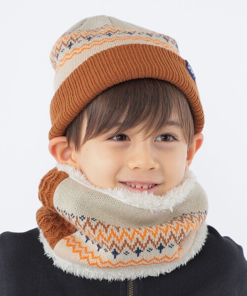 SHIPS(シップス)の「SHIPS KIDS:ジャカード ボア リバーシブル ネックウォーマー(ネックウォーマー/スヌード・キッズ・ベージュ系/ネイビー・ONE SIZE)」の14枚目の写真