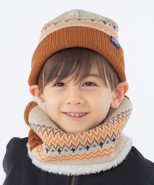 SHIPS(シップス)の「SHIPS KIDS:ジャカード ボア リバーシブル ネックウォーマー(ネックウォーマー/スヌード・キッズ・ベージュ系/ネイビー・ONE SIZE)」の15枚目の写真