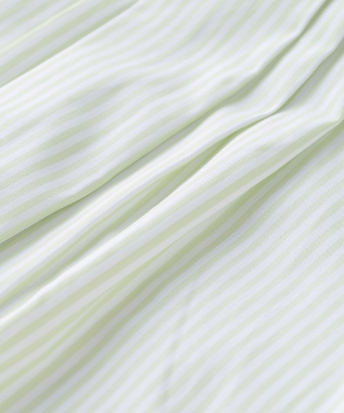 BRICK & SONS（ブリックアンドサンズ）の「＆リラックスバックプリーツシャツ＜ペールグリーンストライプ＞（シャツ/ブラウス・メンズ・グリーン・S/M/XS）」の5枚目の写真