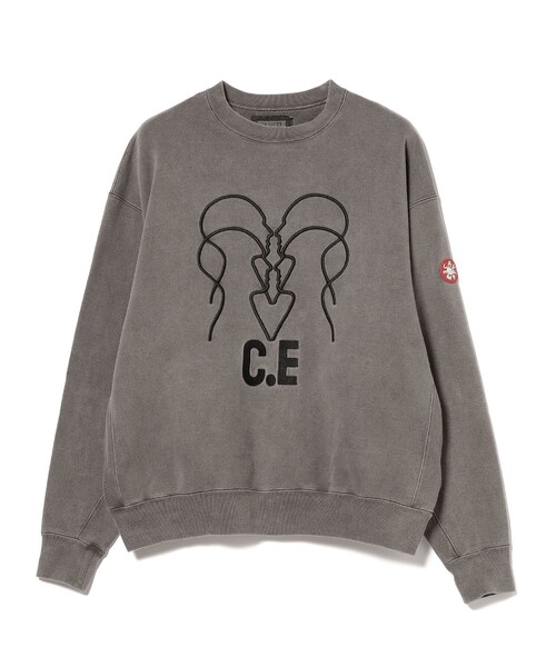 C.E(シーイー)の「C.E / OVERDYE WB HEADSx4 C.E CREW NECK(スウェット・メンズ・チャコールグレー・XL/L/M)」の2枚目の写真