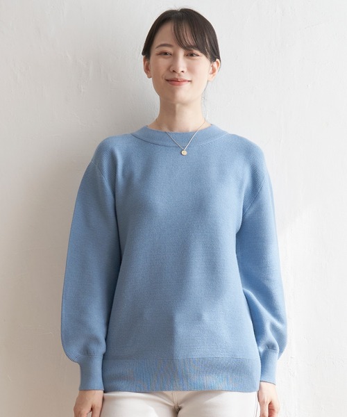 ikka(イッカ)の「ガータークルーネックプルオーバー(ニット/セーター・レディース・グリーン/オレンジ/ベージュ/ブルー/ブラック・S/M/L)」の11枚目の写真