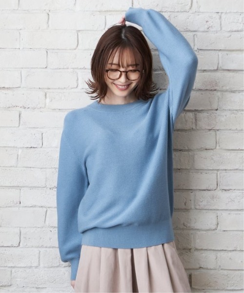 ikka(イッカ)の「ガータークルーネックプルオーバー(ニット/セーター・レディース・グリーン/オレンジ/ベージュ/ブルー/ブラック・S/M/L)」の6枚目の写真