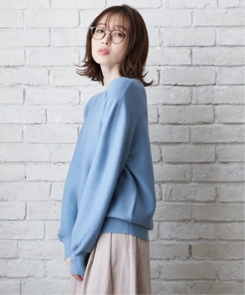 ikka(イッカ)の「ガータークルーネックプルオーバー(ニット/セーター・レディース・グリーン/オレンジ/ベージュ/ブルー/ブラック・S/M/L)」の7枚目の写真
