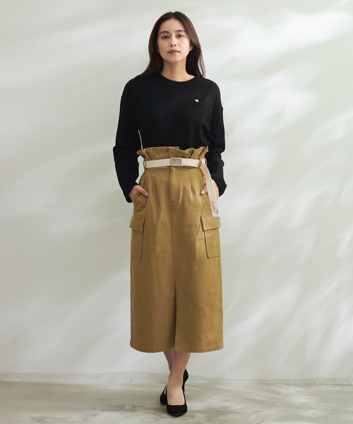 Arnold Palmer(アーノルドパーマー)の「ベルトセット ワークナロースカート(スカート・レディース・ブラック/ベージュ・S/M/L)」の16枚目の写真