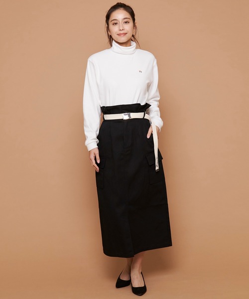 Arnold Palmer(アーノルドパーマー)の「ベルトセット ワークナロースカート(スカート・レディース・ブラック/ベージュ・S/M/L)」の13枚目の写真