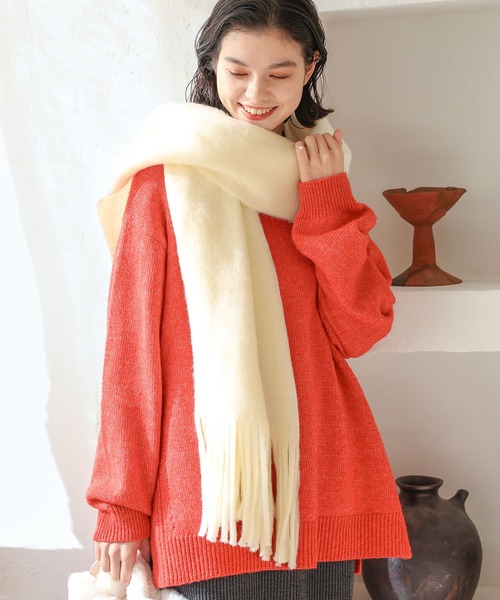 niko and...（ニコアンド）の「オリジナルラッセルストール（ストール/ショール・レディース・グリーン/ネイビー/パープル/アイボリー/イエロー・0）」の2枚目の写真