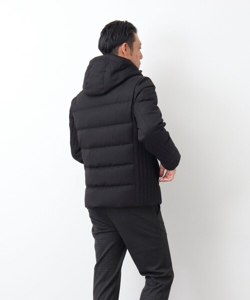 Stutostein Nolley's（シュテットシュタインノーリーズ）の「河田フェザー スリムダウンジャケット（ダウンジャケット/コート・メンズ・グレー/ブラック/ネイビー・S/M/L/XL）」の4枚目の写真