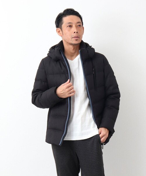 Stutostein Nolley's（シュテットシュタインノーリーズ）の「河田フェザー スリムダウンジャケット（ダウンジャケット/コート・メンズ・グレー/ブラック/ネイビー・S/M/L/XL）」の13枚目の写真