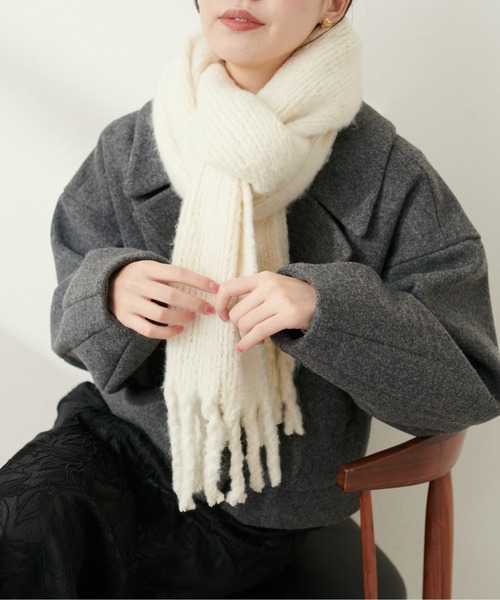 セール】ラッセルニットブークレマフラー（マフラー）｜natural
