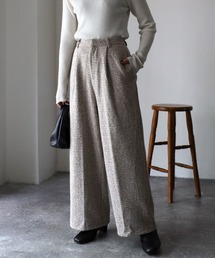 Riberry | 起毛ヘリンボーンタックワイドパンツ(その他パンツ)