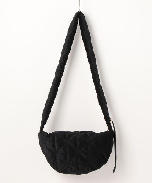 flower（フラワー）の「キルティングベロアバッグ（ショルダーバッグ・レディース・ブラック/ベージュ・FREE）」の3枚目の写真