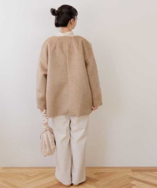 flower（フラワー）の「キルティングベロアバッグ（ショルダーバッグ・レディース・ブラック/ベージュ・FREE）」の21枚目の写真