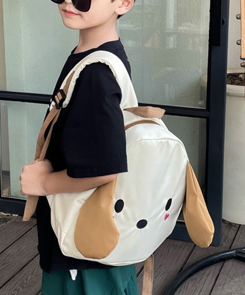 aimoha(アイモハ)の「【aimoha-KIDS-】子供服 かわいいワンちゃんバックパック(バックパック/リュック・キッズ・イエロー/ブラック・FREE)」の1枚目の写真