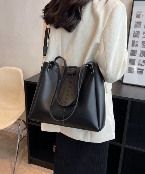 Miniministore（ミニミニストア）の「ショルダ ーバッグ 大容量 トートバッグ（ショルダーバッグ・レディース・ライトブラウン/アイボリー/ブラック/ブラウン・フリー）」の13枚目の写真