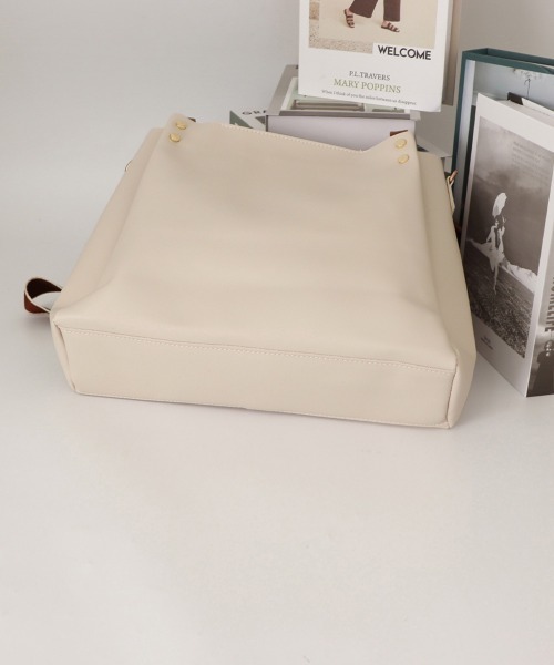 Miniministore（ミニミニストア）の「ショルダ ーバッグ 大容量 トートバッグ（ショルダーバッグ・レディース・ライトブラウン/アイボリー/ブラック/ブラウン・フリー）」の21枚目の写真