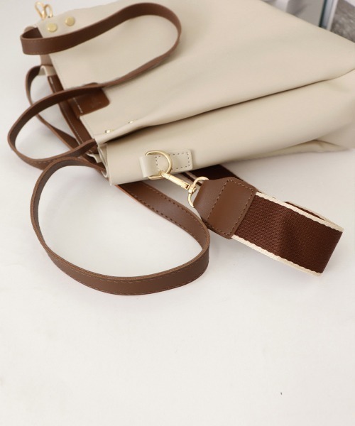 Miniministore（ミニミニストア）の「ショルダ ーバッグ 大容量 トートバッグ（ショルダーバッグ・レディース・ライトブラウン/アイボリー/ブラック/ブラウン・フリー）」の22枚目の写真