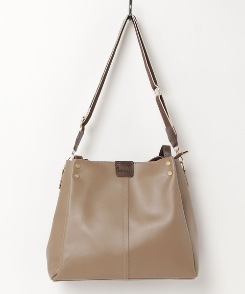 Miniministore（ミニミニストア）の「ショルダ ーバッグ 大容量 トートバッグ（ショルダーバッグ・レディース・ライトブラウン/アイボリー/ブラック/ブラウン・フリー）」の8枚目の写真