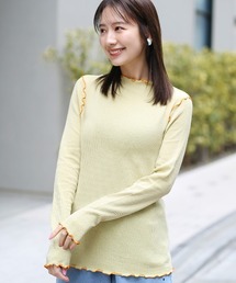 リブボトルネックＴシャツ