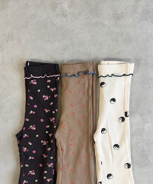 HOGAN RANCH WEAR（ホーガンランチウエア）の「ワッフルメローフレアーパンツ（80～150cm）（その他パンツ・キッズ・ベージュ/オフホワイト/ブラック・100/110/120/130/140/150/80/90）」の9枚目の写真