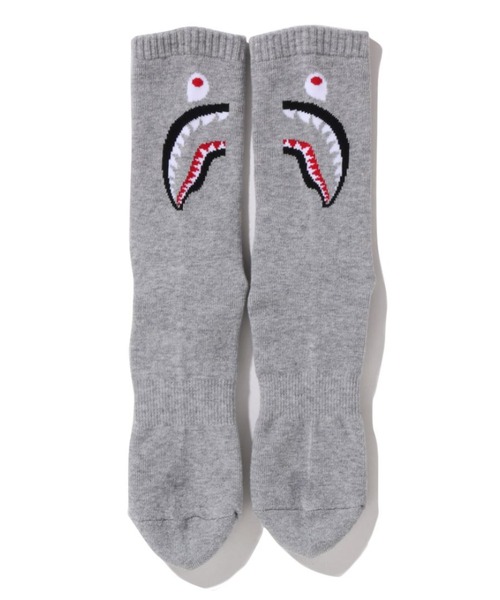 A BATHING APE(アベイシングエイプ)の「SHARK SOCKS M(ソックス/靴下・メンズ・ブラック/ホワイト/グレー・LARGE/MEDIUM)」の6枚目の写真