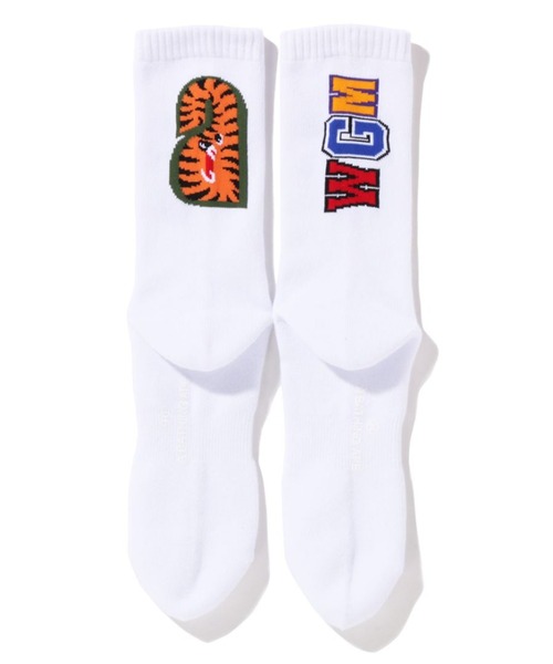 A BATHING APE(アベイシングエイプ)の「SHARK SOCKS M(ソックス/靴下・メンズ・ブラック/ホワイト/グレー・LARGE/MEDIUM)」の7枚目の写真