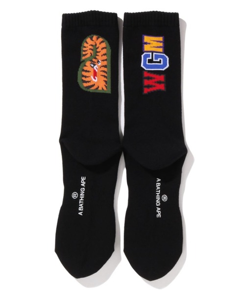 A BATHING APE(アベイシングエイプ)の「SHARK SOCKS M(ソックス/靴下・メンズ・ブラック/ホワイト/グレー・LARGE/MEDIUM)」の8枚目の写真