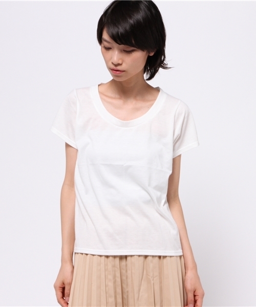 OUTLET(アウトレット)の「【Ciaopanic】T/C後ロスリットTee(Tシャツ/カットソー・レディース・ネイビー/グレー/ホワイト・FREE)」の2枚目の写真
