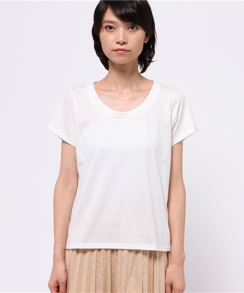 OUTLET(アウトレット)の「【Ciaopanic】T/C後ロスリットTee(Tシャツ/カットソー・レディース・ネイビー/グレー/ホワイト・FREE)」の9枚目の写真