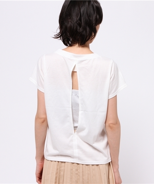 OUTLET(アウトレット)の「【Ciaopanic】T/C後ロスリットTee(Tシャツ/カットソー・レディース・ネイビー/グレー/ホワイト・FREE)」の11枚目の写真