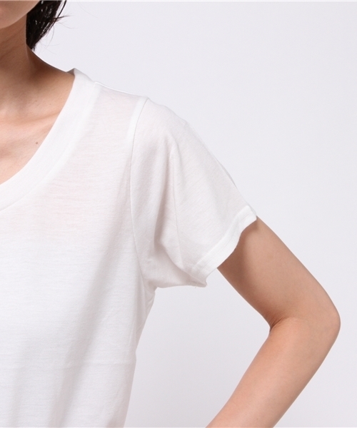 OUTLET(アウトレット)の「【Ciaopanic】T/C後ロスリットTee(Tシャツ/カットソー・レディース・ネイビー/グレー/ホワイト・FREE)」の4枚目の写真