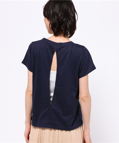 OUTLET(アウトレット)の「【Ciaopanic】T/C後ロスリットTee(Tシャツ/カットソー・レディース・ネイビー/グレー/ホワイト・FREE)」の8枚目の写真