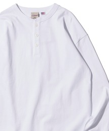 【Goodwear/グッドウェア】7.6オンス USAコットン ヘンリーネックロングスリーブTシャツ