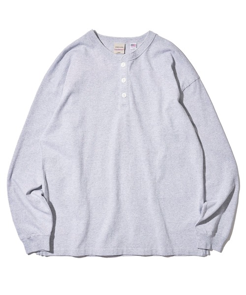 Goodwear(グッドウェア)の「【Goodwear/グッドウェア】7.6オンス USAコットン ヘンリーネックロングスリーブTシャツ(Tシャツ/カットソー・メンズ・ライトカーキ/チャコールグレー/ブラック/グレー/ホワイト/ネイビー・MEDIUM/LARGE/X-LARGE)」の11枚目の写真