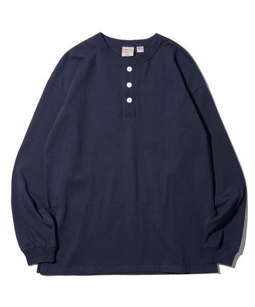 Goodwear(グッドウェア)の「【Goodwear/グッドウェア】7.6オンス USAコットン ヘンリーネックロングスリーブTシャツ(Tシャツ/カットソー・メンズ・ライトカーキ/チャコールグレー/ブラック/グレー/ホワイト/ネイビー・MEDIUM/LARGE/X-LARGE)」の15枚目の写真