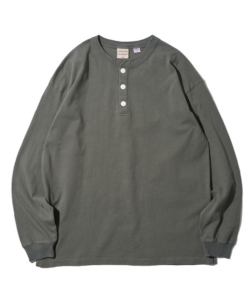 Goodwear(グッドウェア)の「【Goodwear/グッドウェア】7.6オンス USAコットン ヘンリーネックロングスリーブTシャツ(Tシャツ/カットソー・メンズ・ライトカーキ/チャコールグレー/ブラック/グレー/ホワイト/ネイビー・MEDIUM/LARGE/X-LARGE)」の13枚目の写真