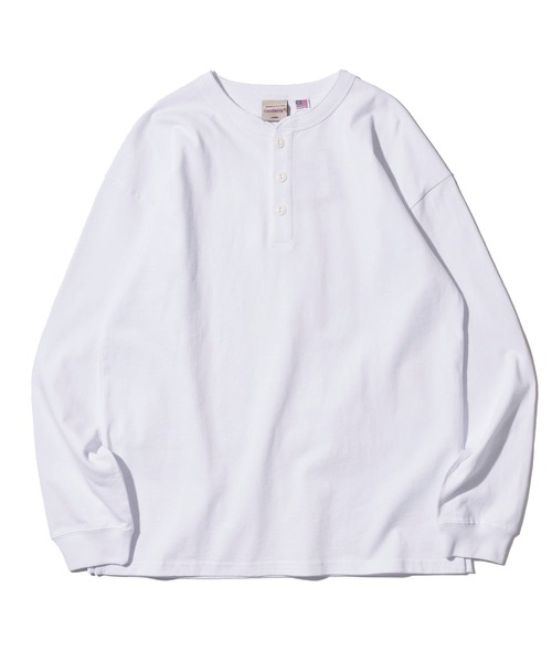 Goodwear(グッドウェア)の「【Goodwear/グッドウェア】7.6オンス USAコットン ヘンリーネックロングスリーブTシャツ(Tシャツ/カットソー・メンズ・ライトカーキ/チャコールグレー/ブラック/グレー/ホワイト/ネイビー・MEDIUM/LARGE/X-LARGE)」の7枚目の写真