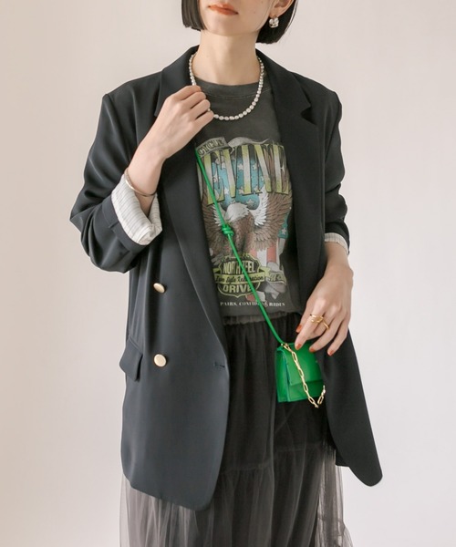 RIVE DROITE（リヴドロワ）の「ツイルテーラードジャケット（テーラードジャケット・レディース・ベージュ/ネイビー・FREE）」の2枚目の写真