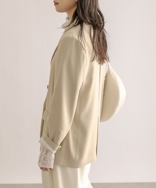 RIVE DROITE（リヴドロワ）の「ツイルテーラードジャケット（テーラードジャケット・レディース・ベージュ/ネイビー・FREE）」の9枚目の写真