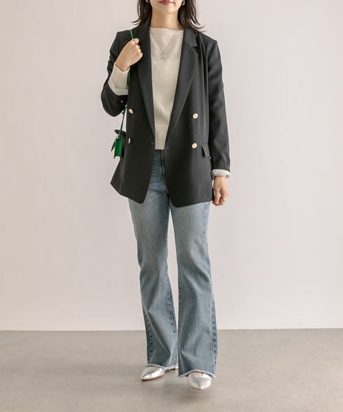 RIVE DROITE（リヴドロワ）の「ツイルテーラードジャケット（テーラードジャケット・レディース・ベージュ/ネイビー・FREE）」の11枚目の写真