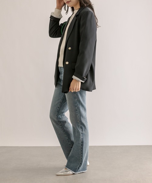 RIVE DROITE（リヴドロワ）の「ツイルテーラードジャケット（テーラードジャケット・レディース・ベージュ/ネイビー・FREE）」の13枚目の写真