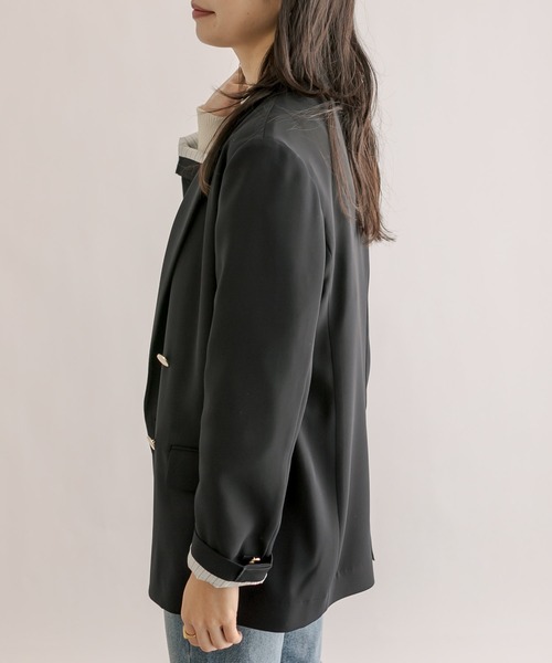 RIVE DROITE（リヴドロワ）の「ツイルテーラードジャケット（テーラードジャケット・レディース・ベージュ/ネイビー・FREE）」の16枚目の写真