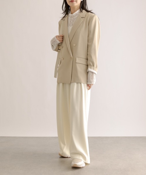 RIVE DROITE（リヴドロワ）の「ツイルテーラードジャケット（テーラードジャケット・レディース・ベージュ/ネイビー・FREE）」の3枚目の写真