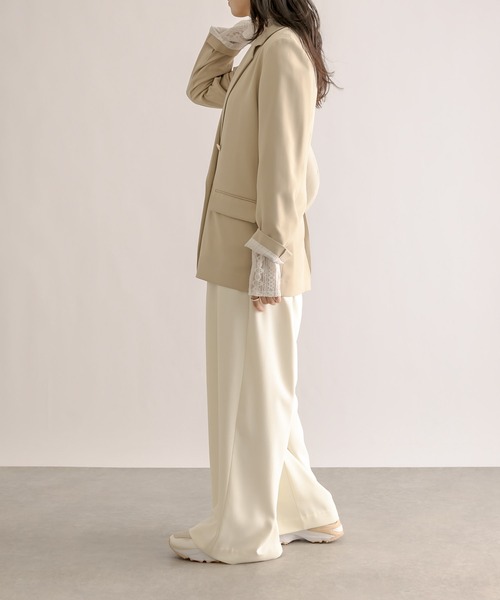 RIVE DROITE（リヴドロワ）の「ツイルテーラードジャケット（テーラードジャケット・レディース・ベージュ/ネイビー・FREE）」の5枚目の写真