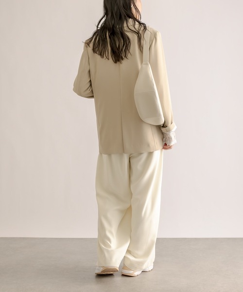 RIVE DROITE（リヴドロワ）の「ツイルテーラードジャケット（テーラードジャケット・レディース・ベージュ/ネイビー・FREE）」の6枚目の写真