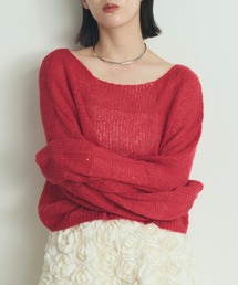 paravion | スパンコールシアールーズニット(ニット/セーター)