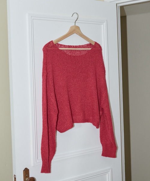 paravion（パラビオン）の「スパンコールシアールーズニット（ニット/セーター・レディース・アイボリー/ミント/ピンク/レッド・FREE）」の7枚目の写真