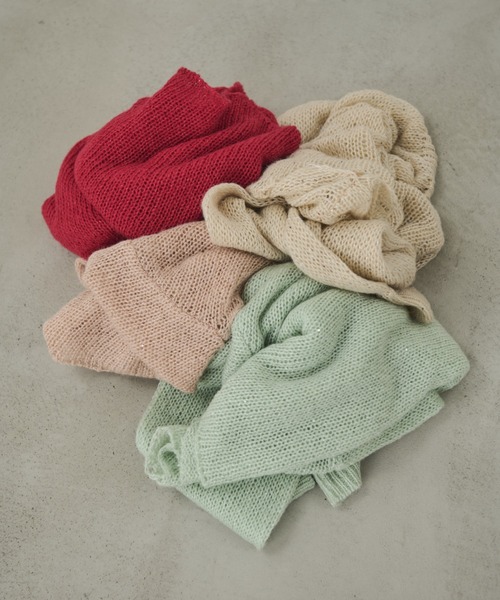 paravion（パラビオン）の「スパンコールシアールーズニット（ニット/セーター・レディース・アイボリー/ミント/ピンク/レッド・FREE）」の9枚目の写真