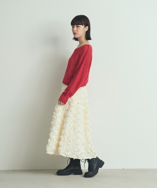 paravion（パラビオン）の「スパンコールシアールーズニット（ニット/セーター・レディース・アイボリー/ミント/ピンク/レッド・FREE）」の18枚目の写真